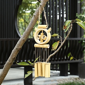 Колокольчики из бамбуковых трубок, сова кулон украшения