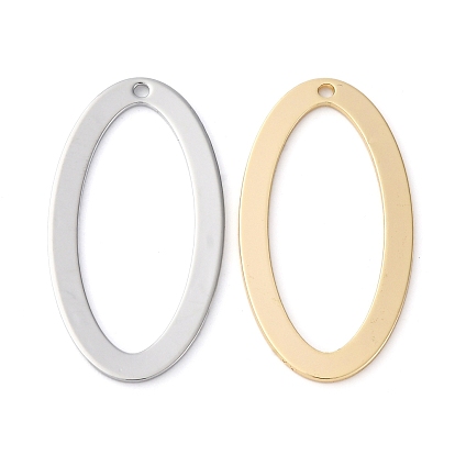 Латунные подвески, без кадмия, без никеля и без свинца, овальные, полый