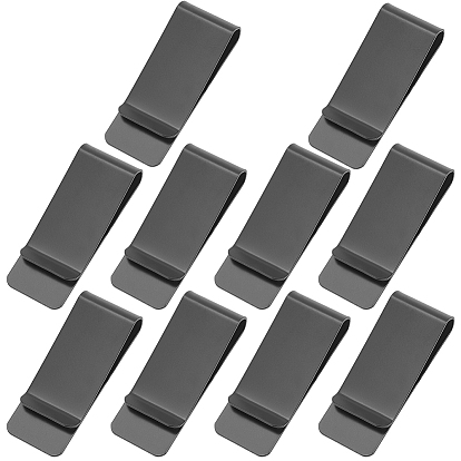 10шт. зажимы для денег из нержавеющей стали, прямоугольные