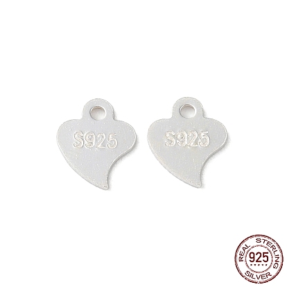 925 Sterling Silver Heart Chain Extender Connectors, Chain Tabs with S925 Stamp