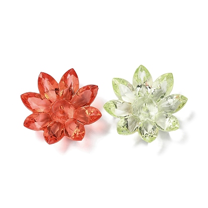 Transparent Acrylic Beads Caps, Flower