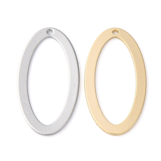Латунные подвески, без кадмия, без никеля и без свинца, овальные, полый