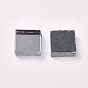 Glass Cabochons, Mirror Mosaic Border Craft Tiles, for Home Decoration or DIY Crafts, Square