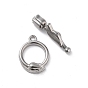 304 Stainless Steel Toggle Clasps, Flower