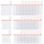 24 Stück 3 Stile transparente wiederverschließbare EVA-Beutel mit Ringen, Viereck