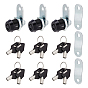 Zinc Alloy & Plastic Universal Cam Lock Kit with Keys, Secure Cabinet & Mailbox Lock Set for Drawers & Doors