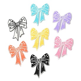 Большие прозрачные акриловые подвески с печатью, бантом прелести