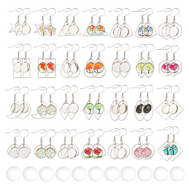 Наборы для самостоятельного изготовления подвесных сережек из нержавеющей стали в форме купола