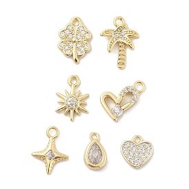 Латунные микропаве прозрачные кубические циркониевые подвески, реальный 14 k позолоченный