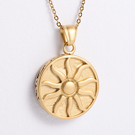 2 шт. винтажные ожерелья из нержавеющей стали с подвеской в виде солнца для мужчин