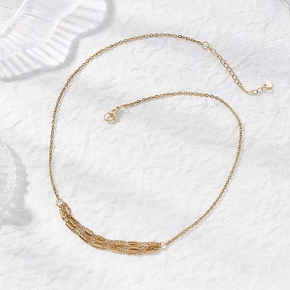 304 Подвески на цепочке из нержавеющей стали с колонновидными звеньями