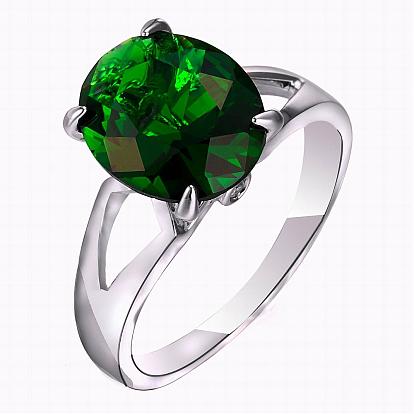 Luxury Platinum Plated Brass Oval Cubic Zirconia Rings