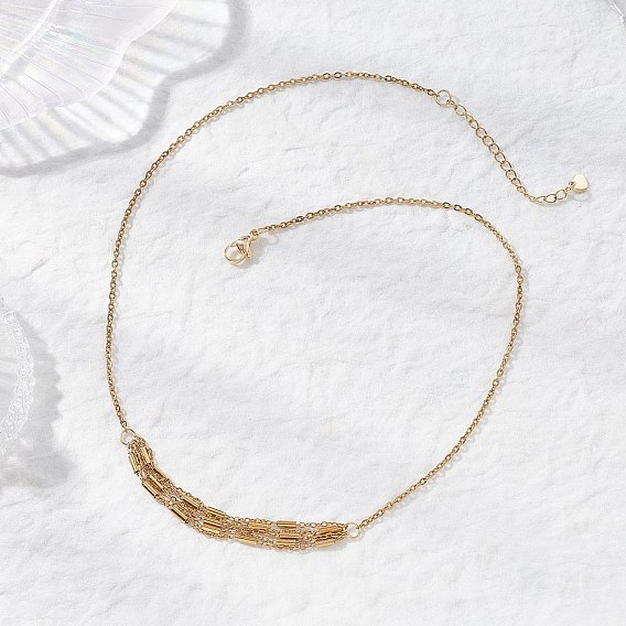 304 Подвески на цепочке из нержавеющей стали с колонновидными звеньями