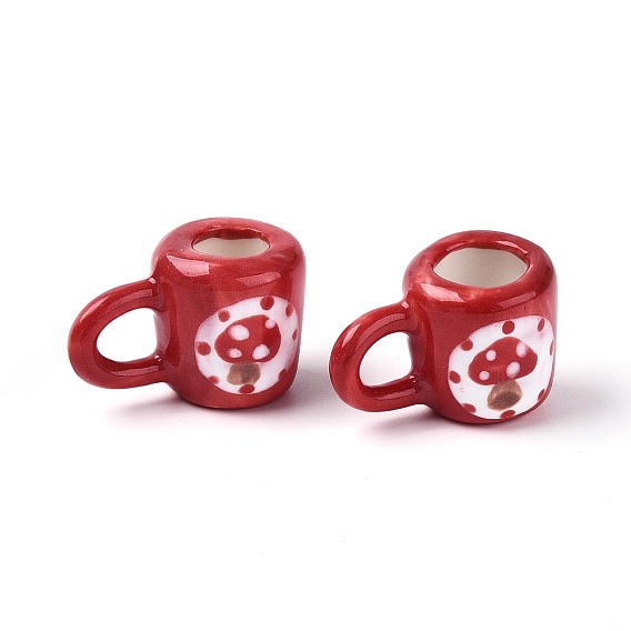 Декоративная кружка ручной работы из фарфора в форме гриба., Ручной обращается фарфор Famille Rose, аксессуары для микроландшафта