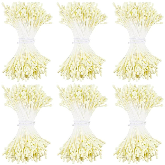 6Bundles Gypsum with Cotton Cord Artificial Flower Core