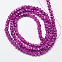 Faceted Rondelle Transparent Painted Glass Beads Strands, 3x2.5mm, Hole: 0.5mm, about 148pcs/strand, 14.9 inch