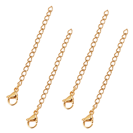 Unicraftale 304 Stainless Steel Chain Extender, with Lobster Claw Clasp