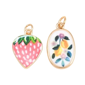 Латунные подвески с принтом, золотые