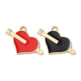 Сплав с эмалевыми подвесками, сердце прелести, золотые