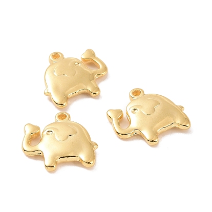 Ion Plating(IP) 304 Stainless Steel Pendants, Elephant Charms