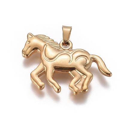 304 Stainless Steel Pendants, Horse
