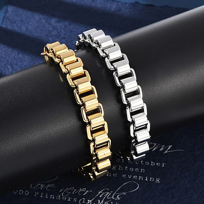 304 браслеты из нержавеющей стали с цепочкой-коробкой для женщин и мужчин