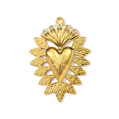 304 из нержавеющей стали большие кулоны, чары священного сердца, ионное покрытие (ip)