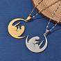 201 ожерелья из нержавеющей стали с подвеской в виде луны и женщины для Рамадана и Ид Мубарак