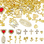 120шт 15 стили сплав кабошоны, 3аксессуары для наполнителей d charms, для женского украшения ногтей, разнообразные