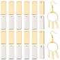 120Pcs 2 Colors 201 Stainless Steel Charms, Stamping Blank Tag, Rectangle