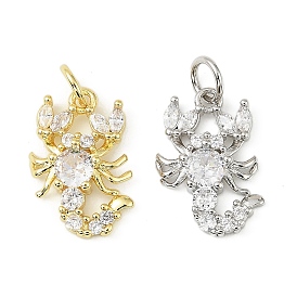 Латунные микро проложить кубического циркония подвески, омар, долговечный, стойки покрытие, без свинца и без кадмия, ионное покрытие (ip), с целью перехода в кольце