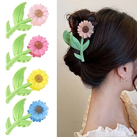 Plastic Claw Hair Clips, Hair Accessories for Women & Girls, Sunflower