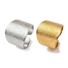 201 из нержавеющей стали манжеты кольца, плоские круглые с святым Бенедиктом