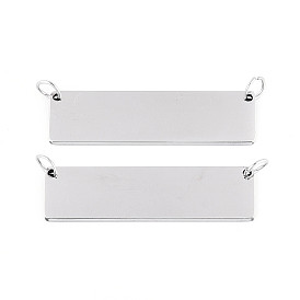 201 подвески из нержавеющей стали, штамповка пустой метки, прямоугольник амулеты, лазерная резка