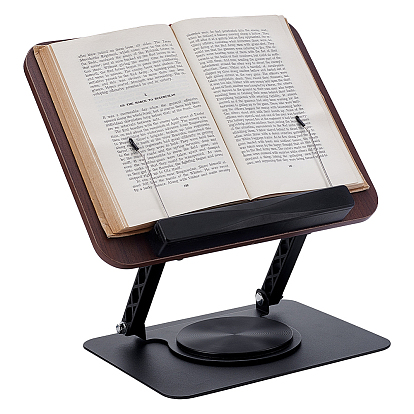 Steel & Wood Desktop Book Stands, Rectangle