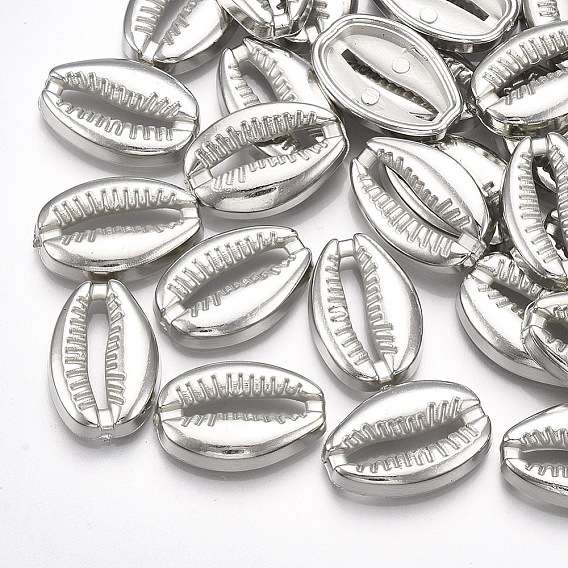 CCB пластиковые шарики, без отверстия , форма раковины каури