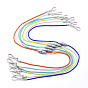 Polyester & Spandex Cord Ropes Eyeglasses Chains, Neck Strap for Eyeglasses, with Plastic Breakaway Clasps, Iron Coil Cord Ends and Keychain Clasp