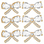 10 кулоны из латуни с микрочастицами и кубическим цирконием., бантом прелести, прозрачные