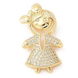 Латунные микро проложить кубического циркония подвески, без кадмия, без никеля и без свинца, шармы в форме человека 