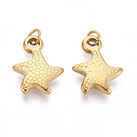 304 подвески из нержавеющей стали, с целью перехода в кольце, очарование морской звезды, ионное покрытие (ip)