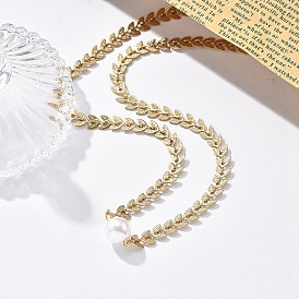 White Plastic Pearl Round Bead Pendant Necklaces, Ion Plating(IP) 304 Stainless Steel Cobs Chain Necklaces for Women