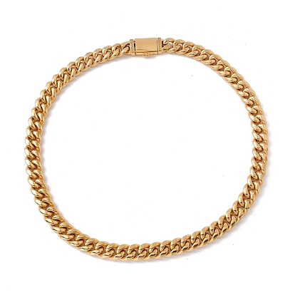 Ion Plating(IP) 304 Stainless Steel Curb Chains Necklace for Women