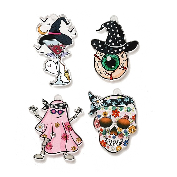 Акриловые подвески с принтом на тему Хэллоуина