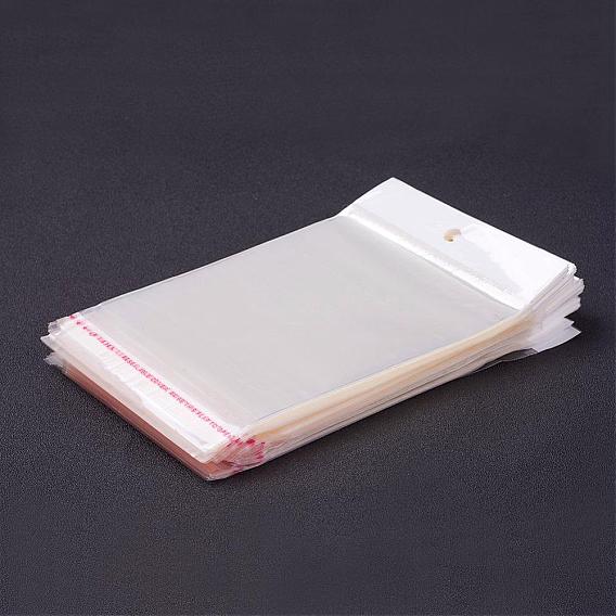 Pearl Film Cellophane Bags, Self-Adhesive Sealing, with Hang Hole, OPP Material, with Self-Adhesive Sealing, with Hang Hole, 10cm wide