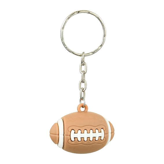 Пластиковый брелок, с железной фурнитурой