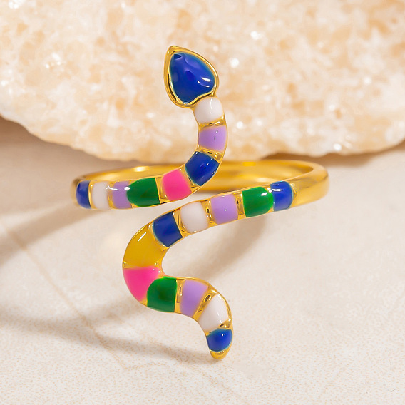 304 из нержавеющей стали манжеты кольца, змея, с эмалью