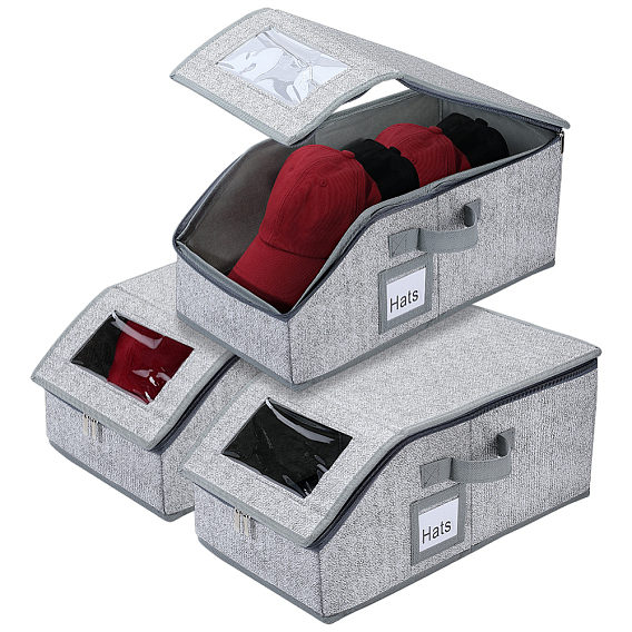 Коробки для хранения тканевых шляп, прямоугольные