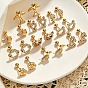 Boucles d'oreilles en acier inoxydable, cristal et strass, motif animal, cartilage, réel 304 k plaqué or