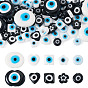 74 stücke 10 stile handgemachte böse auge lampwork perlen, Mischform