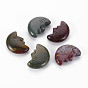 Natural Agate Beads, No Hole/Undrilled, Moon